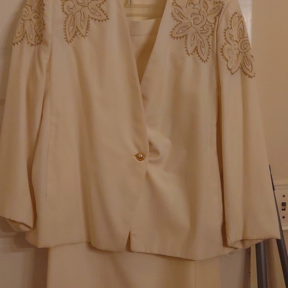 Cream two piece suit